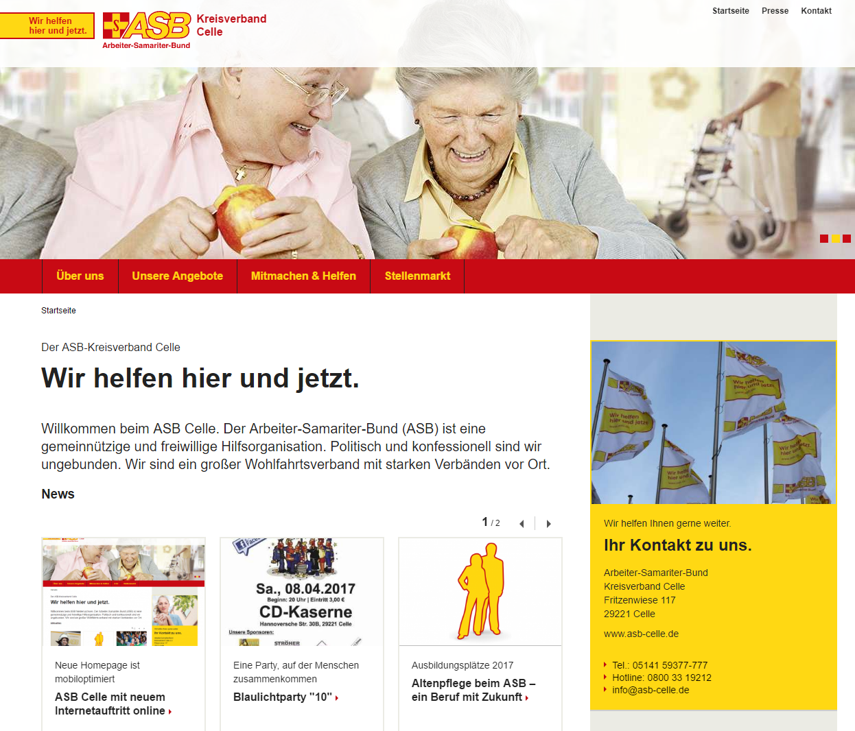 ASB Celle mit neuem Internetauftritt online